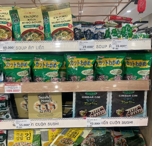 Hình ảnh Rong biển Wakame Nhật Bản do Lập Sơn phân phối tại Aeon Tân Phú